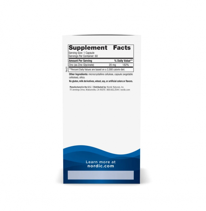 Zinc Glycinate 20mg 60 capsule - Nordic Naturals [2]