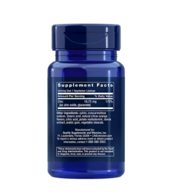 Zinc Lozenges Citrus-Orange Flavor 60 caps. - Life Extension [2]