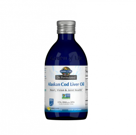 Omega & Ulei De Peste - Alaskan Cod Liver Oil Liquid Dr. Formulated 400ml - Garden of Life