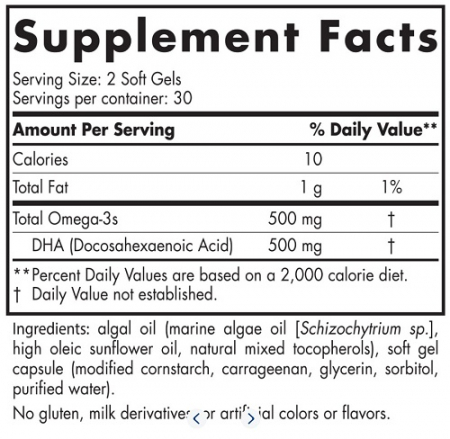Algae DHA Omega-3 500mg - Nordic Naturals [1]