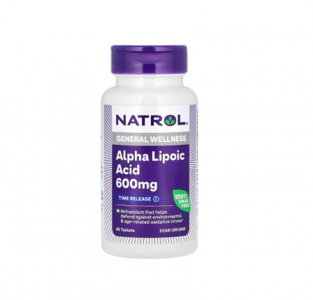 Natrol - Alpha Lipoic Acid, Time Release 600 mg 45 tablete - Natrol