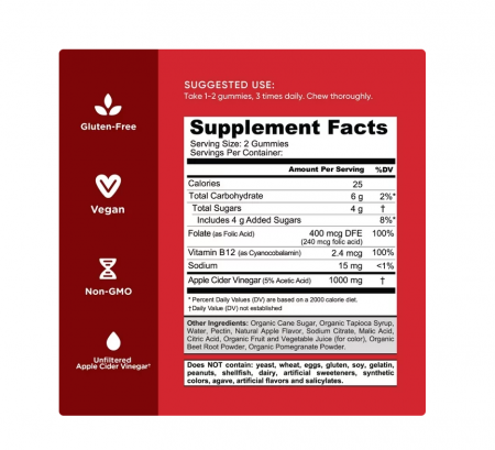 Apple Cider Vinegar 120 Gummies - Goli Nutrition [1]