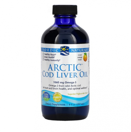 Omega & Ulei De Peste - Arctic Cod Liver Oil 237ml Orange - Nordic Naturals