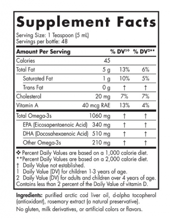 Arctic Cod Liver Oil 237ml Nordic Naturals [1]