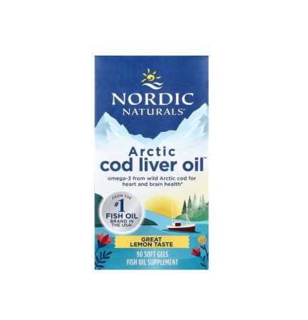 Arctic Cod Liver Oil Lemon 750mg 90 Soft Gels - Nordic Naturals [0]