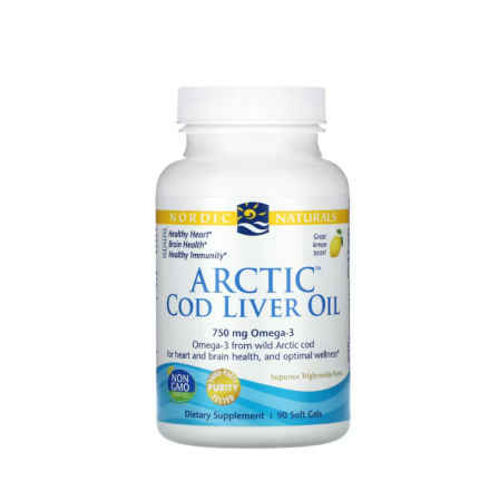 Inima - Arctic Cod Liver Oil Lemon 750mg 90 Soft Gels - Nordic Naturals