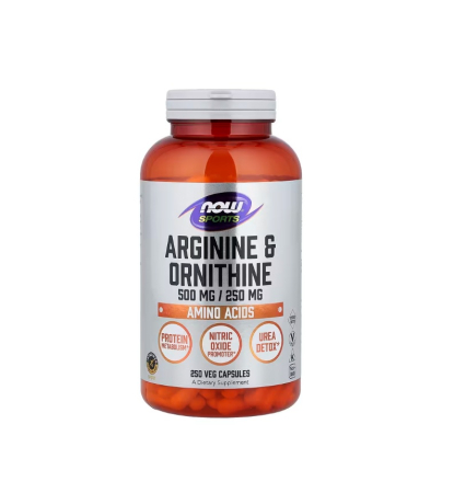 Producatori - Arginine & Ornithine 500mg /250mg 250 capsule - NOW Foods