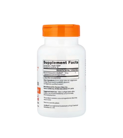 Astaxanthin with AstaReal 6mg 90 Softgels - Doctor's Best [1]