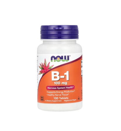 Energie - B-1 Thiamine 100mg 100 tablete - NOW Foods