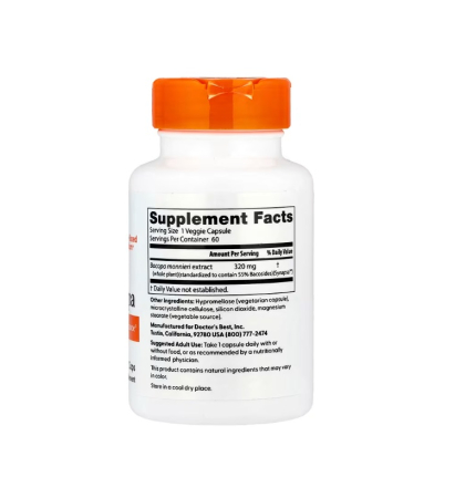 Bacopa with Synapsa 320mg 60 Capsule - Doctor's Best [1]