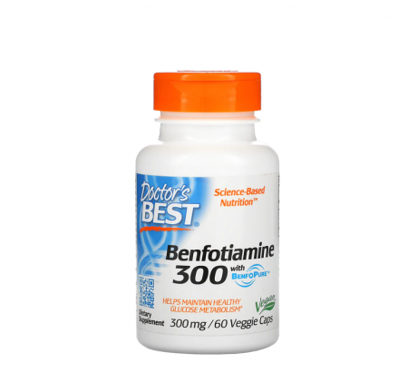 Doctor's Best - Benfotiamine with BenfoPure 300mg 60 Capsule - Doctor's Best
