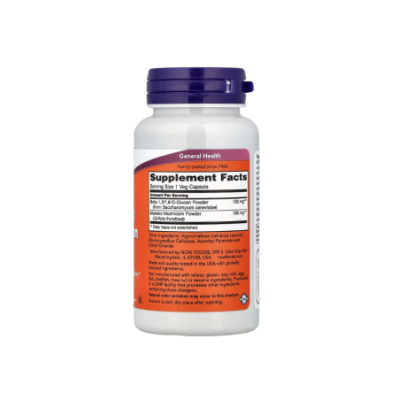 Beta - 1, 3/1, 6-D-Glucan 100mg 90 capsule - Now Foods [1]