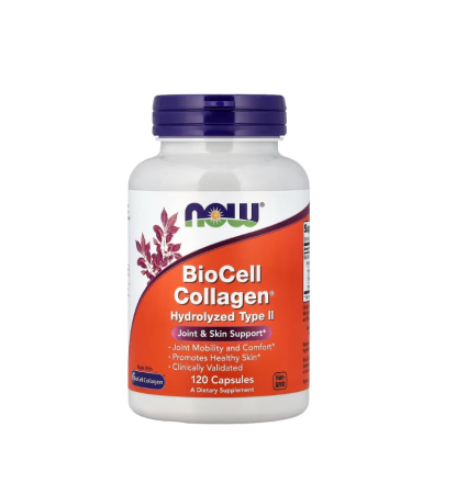 Producatori - BioCell Collagen Hydrolyzed Type II 120 Capsule - NOW Foods