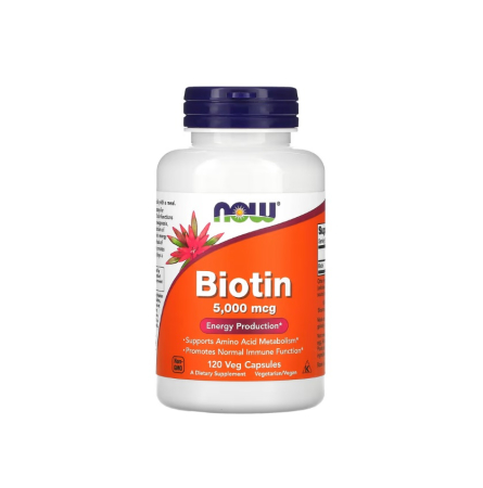 NOW Foods - Biotin 5000mcg 120 capsule - NOW Foods