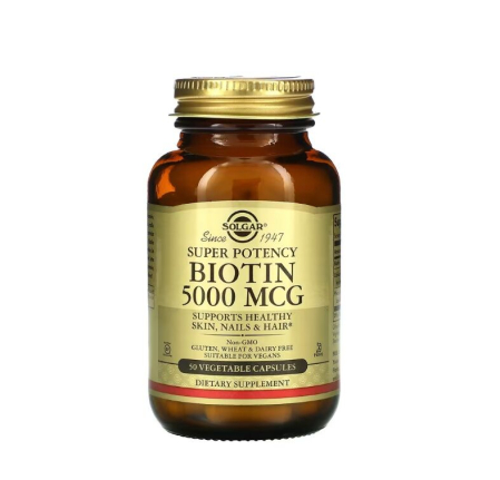 Vitamine & Minerale - Biotin 5000mcg 50 Capsule - Solgar