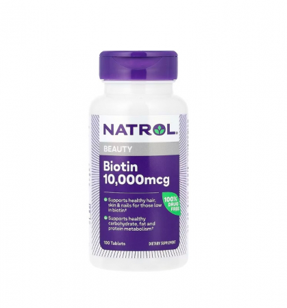 Natrol - Biotin Beauty 10000mcg 100 tablete - Natrol