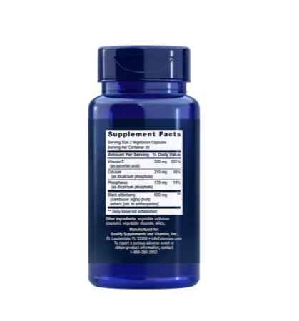 Black Elderberry + Vitamin C 60 Capsule - Life Extension [1]