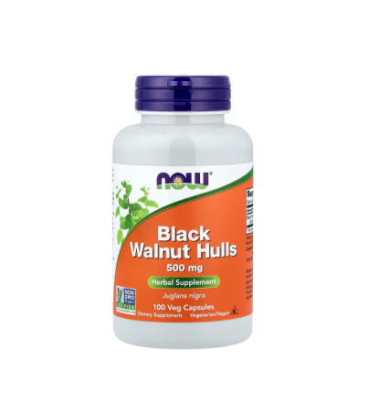 Producatori - Black Walnut Hulls 500mg 100 capsule - NOW Foods