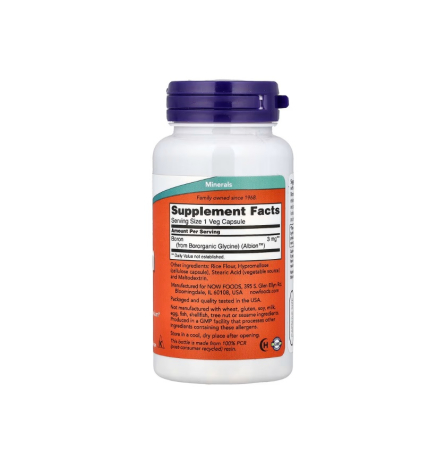 Boron 3mg 100 capsule - NOW Foods [1]