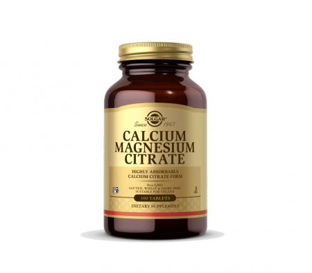 Vitamine & Minerale - Calcium Magnesium Citrate 100 tablete - Solgar