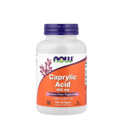 Digestie - Caprylic Acid 600mg 100 capsule moi - NOW Foods