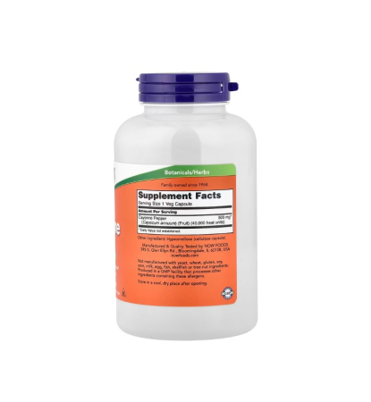 Cayenne 500mg 250 capsule - NOW Foods [1]