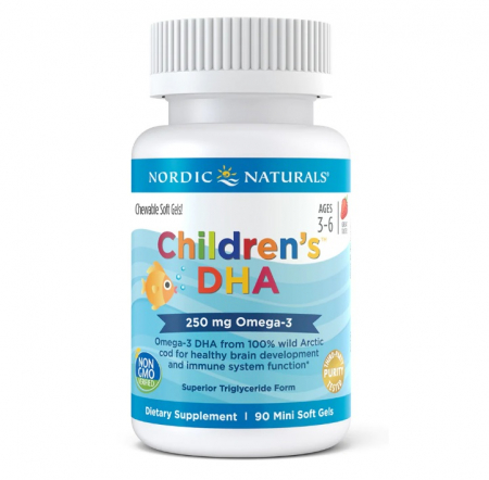 Omega & Ulei De Peste - Children's DHA 250mg Omega-3 Capsuni