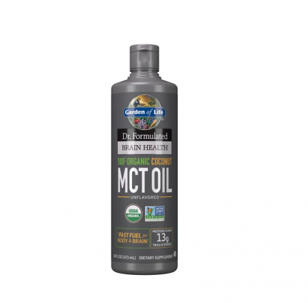 Keto - Coconut MCT Oil 100% Organic Brain Health 473 ml - Garden of Life