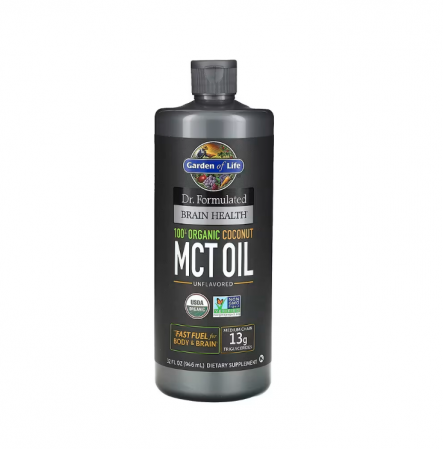 Keto - Coconut MCT Oil 100% Organic Brain Health 946 ml - Garden of Life