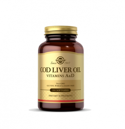 Solgar - Cod Liver Oil (Vitamins A si D) 250 capsule moi - Solgar