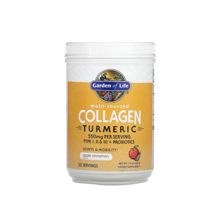 Oase & Articulatii - Collagen Turmeric Multi-Sourced Apple Cinnamon 220g - Garden of Life