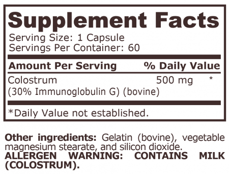 Colostrum 60 capsule - Pure Nutrition USA [1]