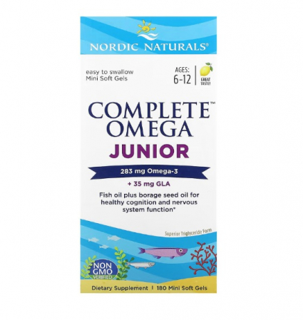 Inima - Complete Omega Junior 6-12ani 180 capsule mini - Nordic Naturals