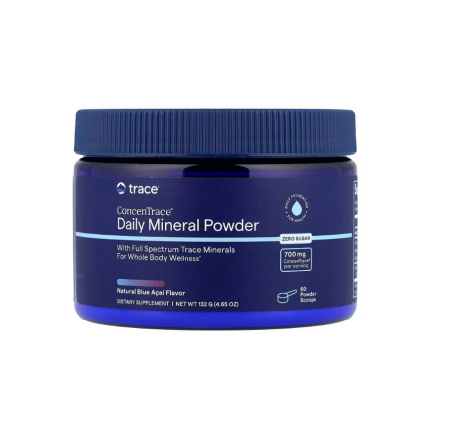 Vitamine & Minerale - ConcenTrace Daily Mineral Powder Natural Blue Acai 132 grame - Trace Minerals