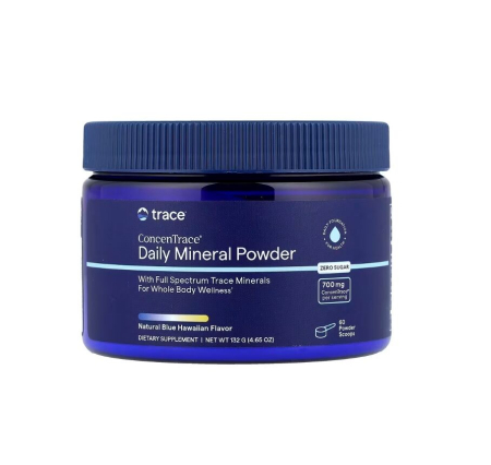 Vitamine & Minerale - ConcenTrace Daily Mineral Powder Natural Blue Hawaiian 132 grame - Trace Minerals