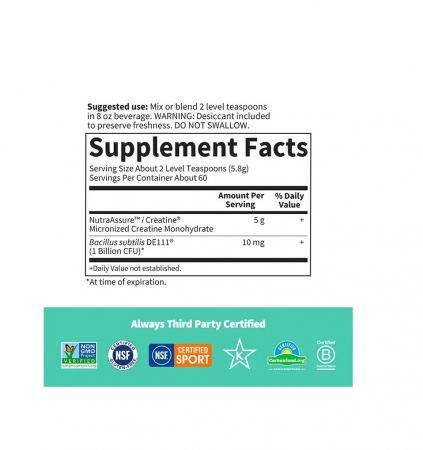Creatine Monohydrate + Probiotics Powder 348g - Garden of Life [1]