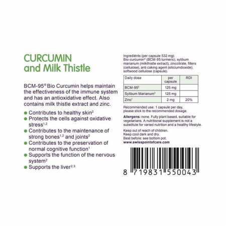 Curcumin Turmeric BCM-95 Milk Thistle 60 capsule - Go-Keto [1]