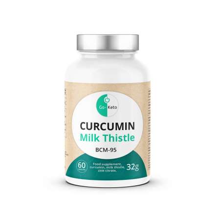 Imunitate - Curcumin Turmeric BCM-95 Milk Thistle 60 capsule - Go-Keto