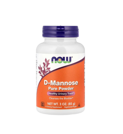 Producatori - D-Mannose Certified Organic Pure Powder 85g - NOW Foods