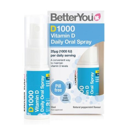Better You - D1000 Vitamin D Oral Spray 1000IU 15ml - BetterYou
