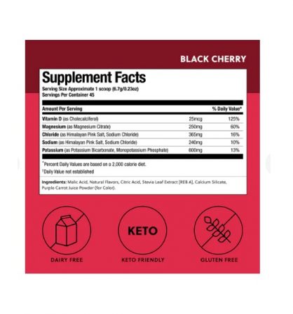 Daily Electrolytes Black Cherry 301g - Perfect Keto [1]