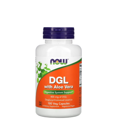 NOW Foods - DGL with Aloe Vera 400mg 100 capsule - NOW Foods
