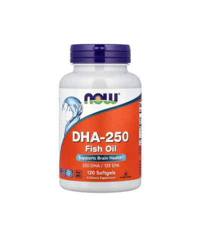 Omega & Ulei De Peste - DHA-250 Fish Oil 120 capsule moi - NOW Foods