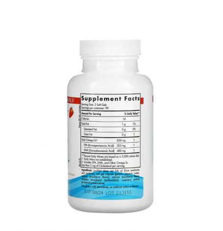 DHA 830mg Strawberry 180 capsule - Nordic Naturals [1]