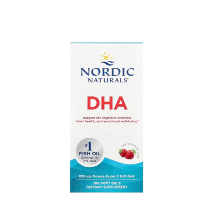 Omega & Ulei De Peste - DHA 830mg Strawberry 180 capsule - Nordic Naturals