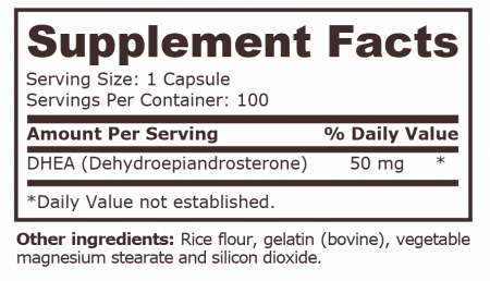DHEA 50mg 100 capsule - Pure Nutrition [1]