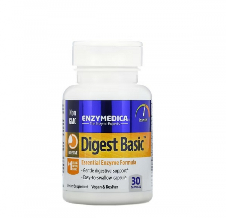 Pentru Digestie - Digest Basic Essential Enzyme Formula 30 capsule - Enzymedica