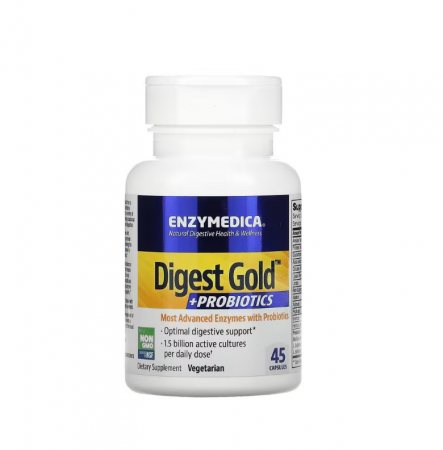 Probiotice & Prebiotice - Digest Gold + Probiotics 45 Capsule - Enzymedica