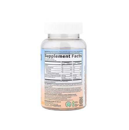 Dr. Formulated Magnesium with Pre & Probiotics Gummies, Peach 60 jeleuri - Garden of Life [1]