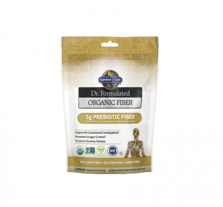 Probiotice & Prebiotice - Dr. Formulated Organic Fiber, Unflavored 192 grame - Garden of Life